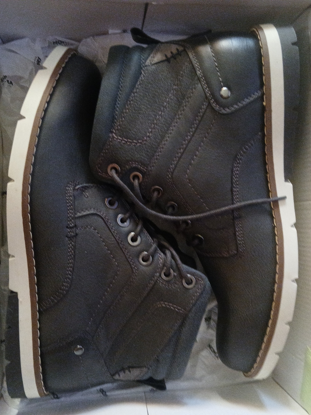 Sonoma Brown Chukka Boots with White Sole